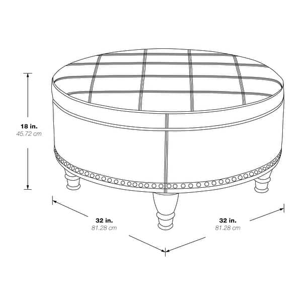 dimension image slide 1 of 2, Copper Grove Payara Round Storage Ottoman