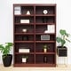 preview thumbnail 7 of 15, Concepts in Wood Double Wide Wood Bookcase, 12 Shelf, 84 inch Tall Cherry