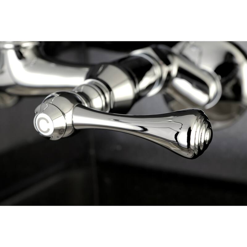 Vintage 6 in. Adjustable Center Wall Mount Kitchen Faucet
