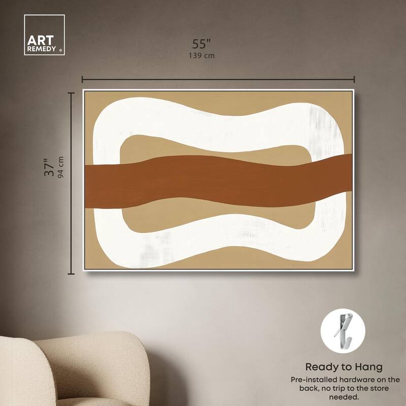 Minimal Wavy I Canvas by Art Remedy