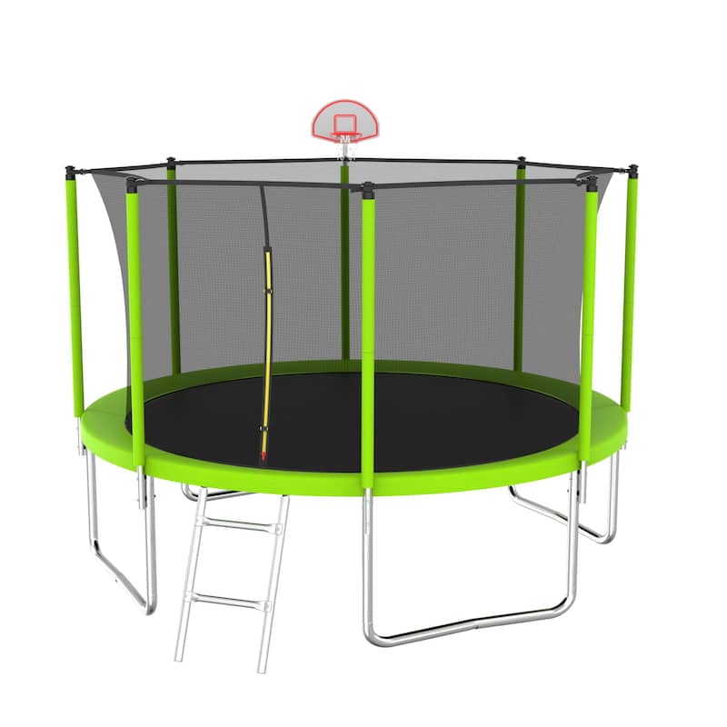 YC Pumpkin Trampoline - Standard Style, Black - Green - 144.09