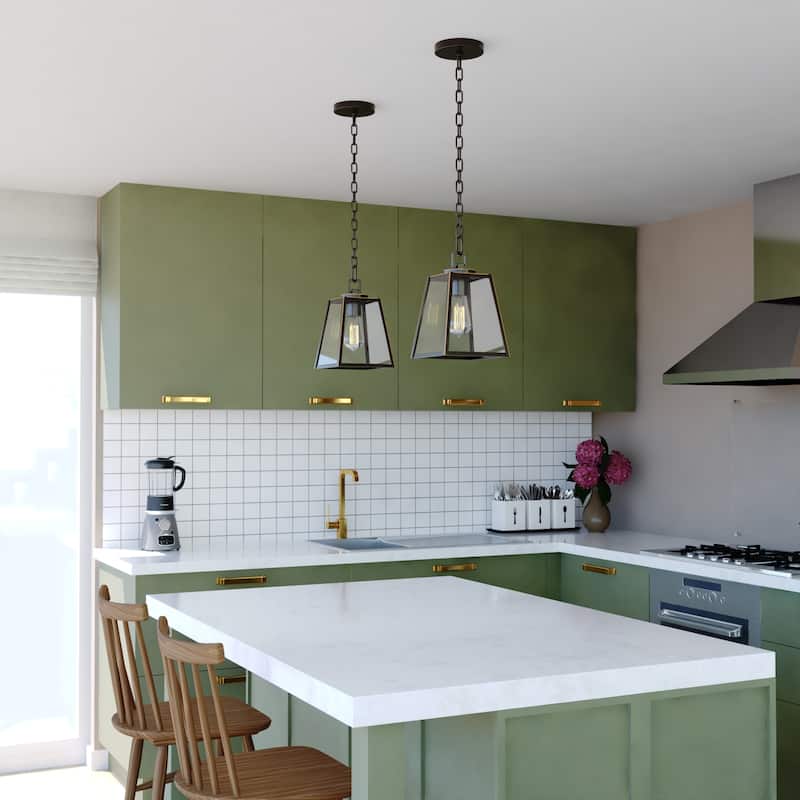Grant Farmhouse Mini Pendant Ceiling Light Clear Glass