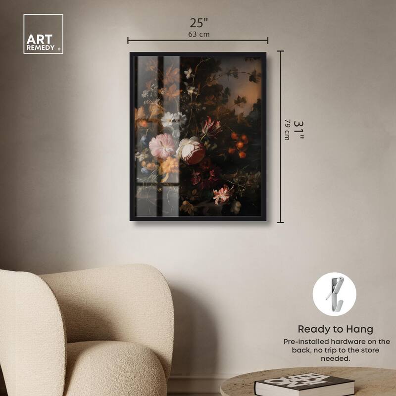 Shadowed Petal Secrets I Shadowbox by Art Remedy