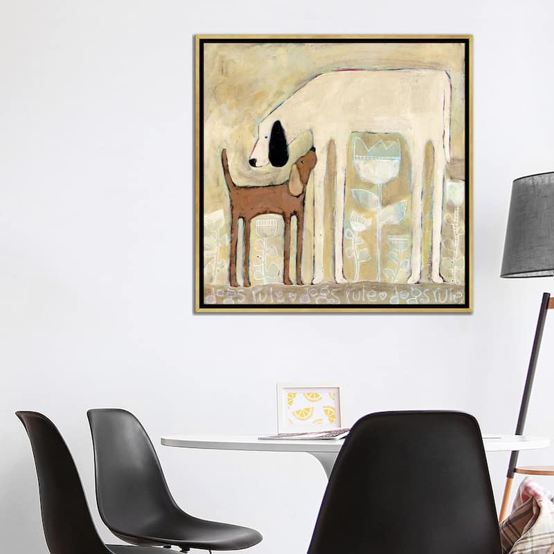 iCanvas "Dogs Rule" by Teresa Kogut Framed Canvas Print