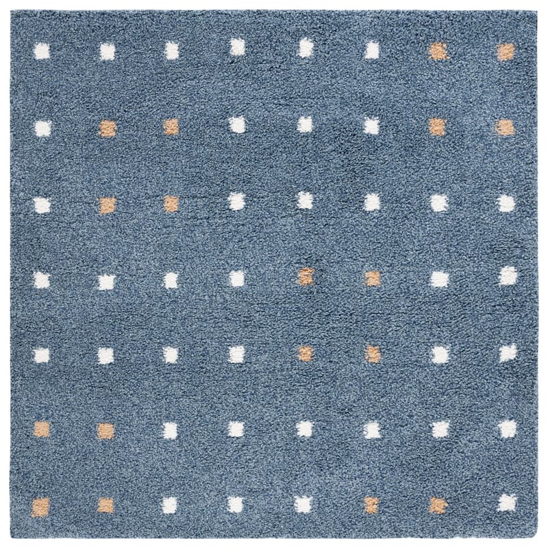 SAFAVIEH, Calico Shag Ruhama Polka Dot 1.6-inch Thick Rug