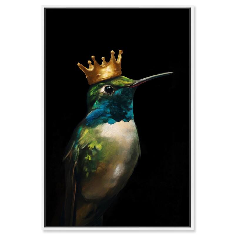 Crowned Azure Bird II Canvas by Art Remedy - White - 10" x 15"