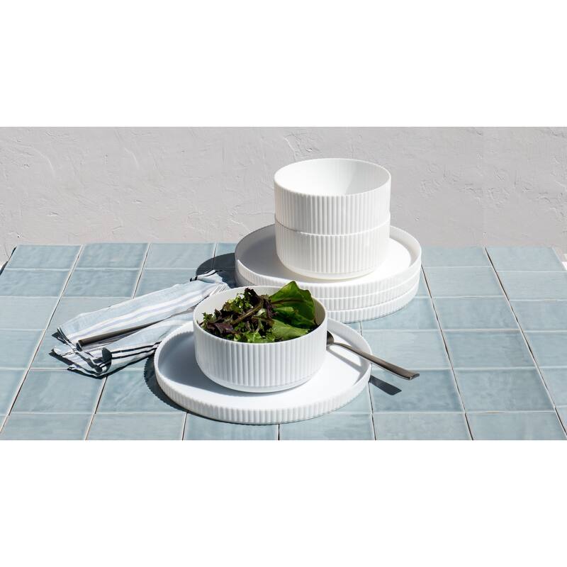 Abode Homewares Mesa PP Dinner Plate - White - 10" - Set of 4