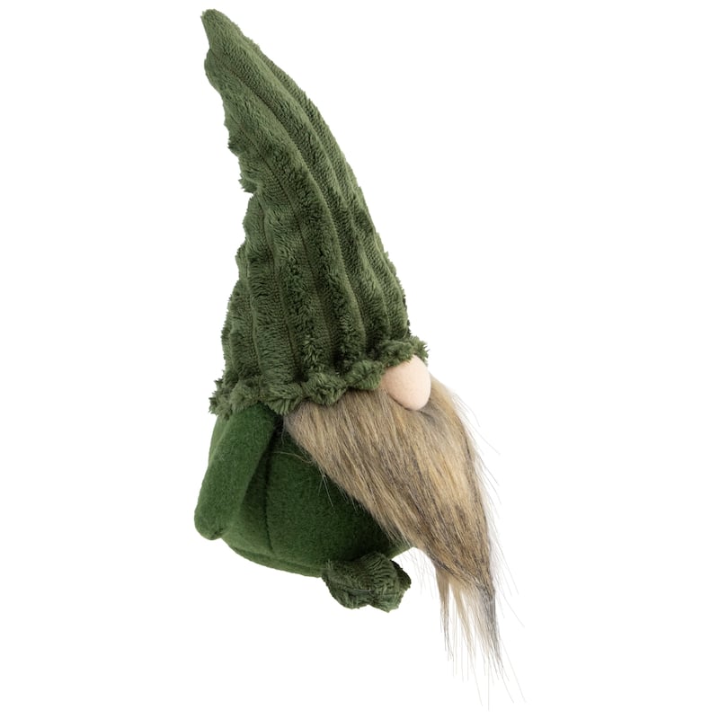 12" Green Plush Christmas Gnome Decoration