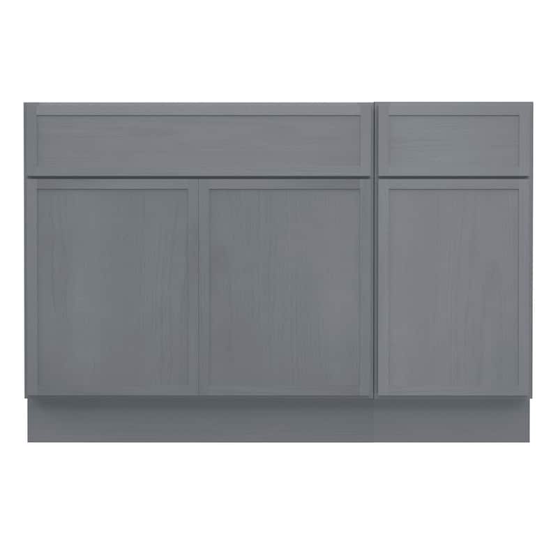 Vanity Art 48" Birch Freestanding Bathroom Vanity Cabinet without Top