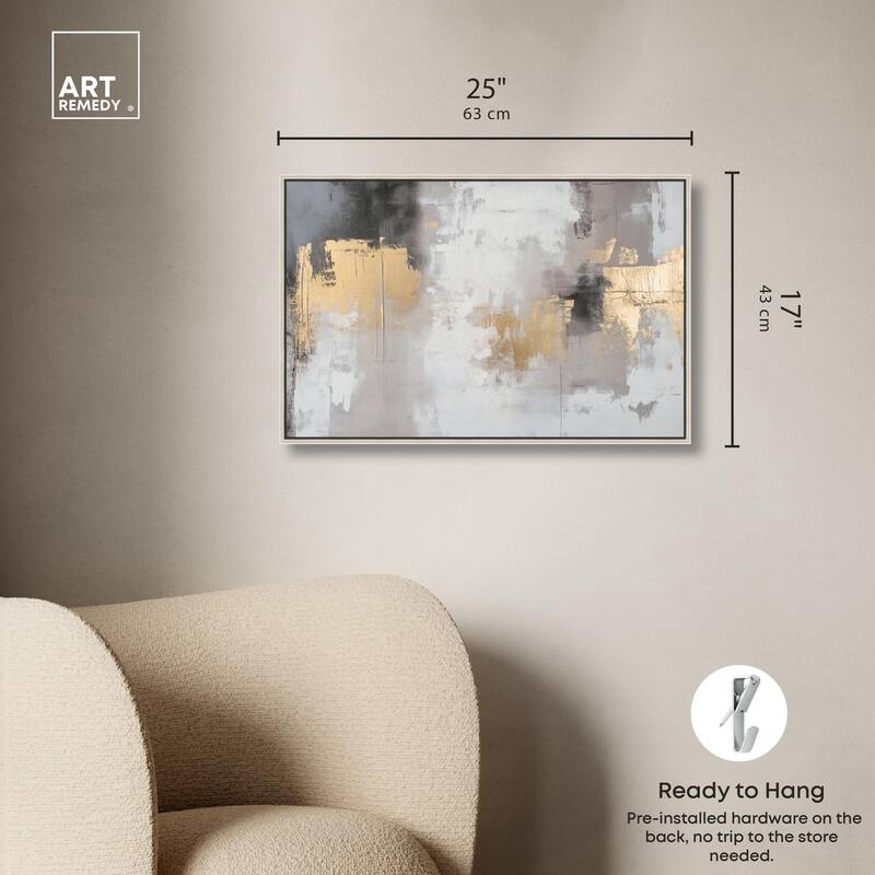 Gilded Gray I Canvas by Art Remedy
