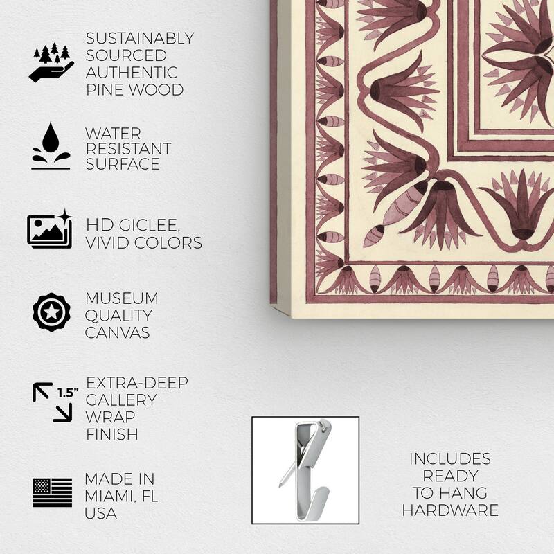 Wynwood Studio Canvas Abstract Floor Covering Earthen White and Cream White Traditional Wall Art Canvas Print