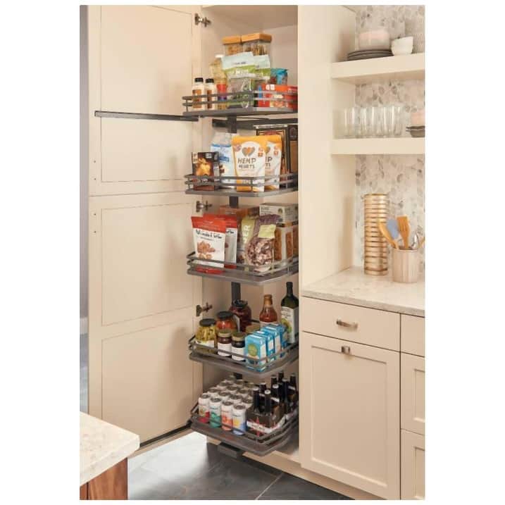 Rev-A-Shelf 5374 Series 5 Shelf Swing Out Pantry Organizer for 18 Inch