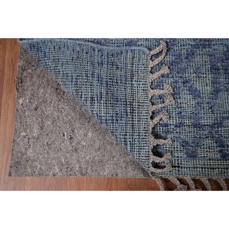 All-Over Trellis Moroccan Oriental Large Rug Hand-Knotted Wool Carpet - 9'8"x 14'7"