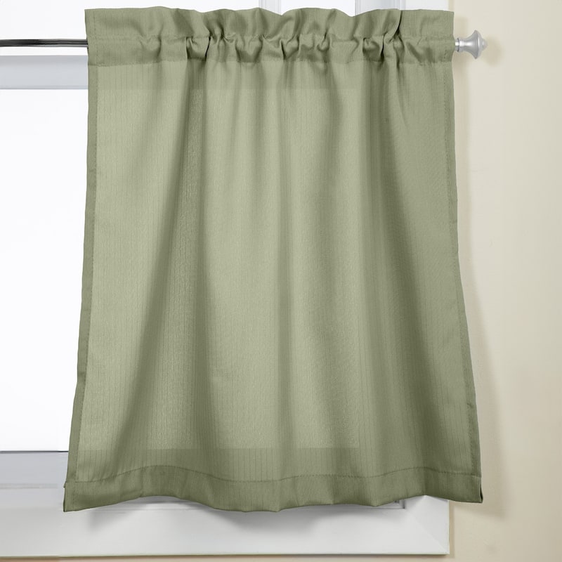 Opaque Ribcord Kitchen Curtain Pieces - Tiers/ Valances/ Swags