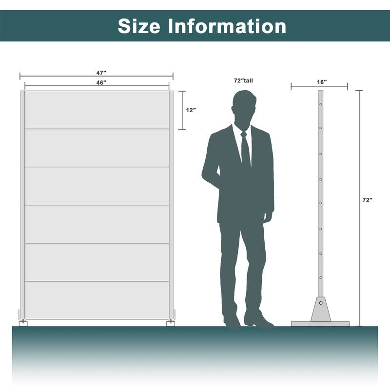 Dovelina 6ft.Outdoor Freestanding Metal Privacy Screen Decorative Garden Fence - 72"x94"