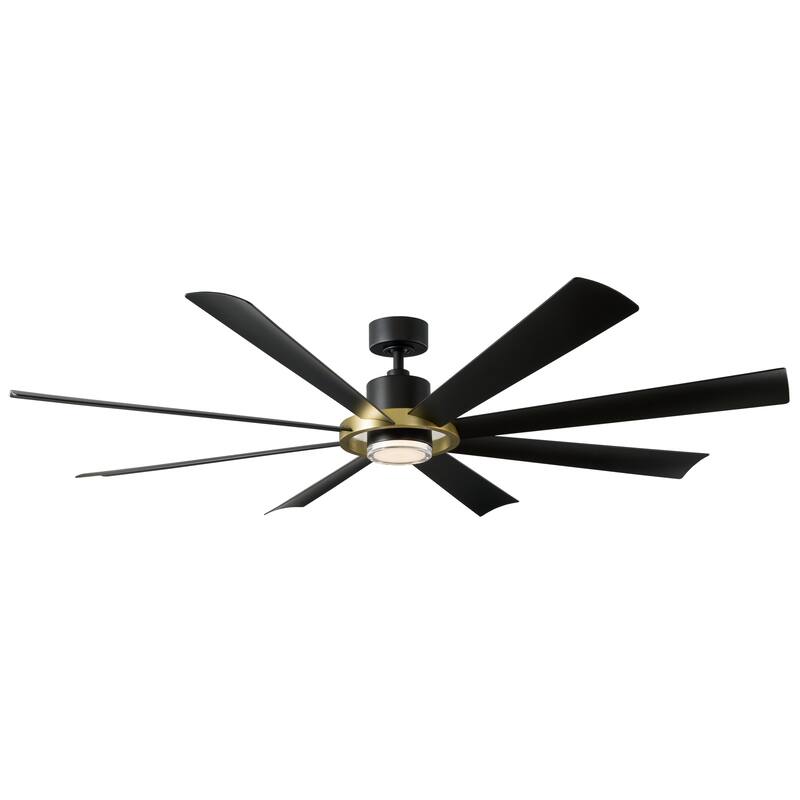 Aura Indoor Outdoor 8-Blade Smart Ceiling Fan 72in with 3000K LED and Remote Control - 72