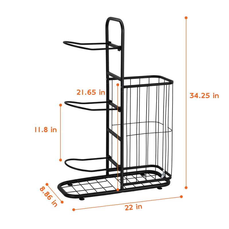 Ball Storage Rack with Basket