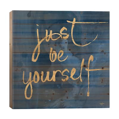 Brave Yourself I Print On Wood by Nola James - Multi-Color
