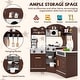 preview thumbnail 4 of 5, Corner Wooden Play Kitchen with Slide and Coffee Machine for Kids - 41" x 12" x 37"