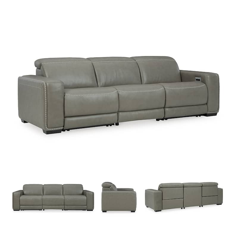Signature Design by Ashley Correze Gray 3-Piece Power Reclining Sofa - 116.5"W x 41"D x 33.25"H