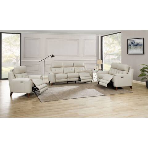 Hydeline Torino Zero Gravity Power Recline and Headrest Top Grain Leather Sofa, Loveseat and Chair with Built-in USB Type A/C