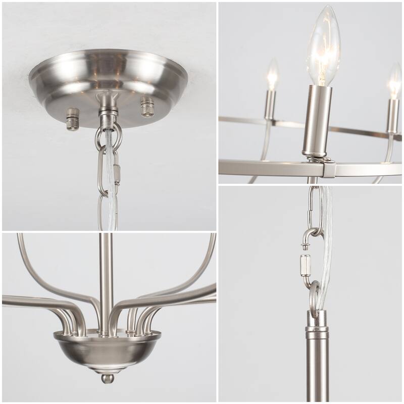 8-Light Wagon Wheel Chandelier, Traditional Metal Ceiling Light for Dining Room Living Room Bedroom Kitchen - W35.43"x H10.39"
