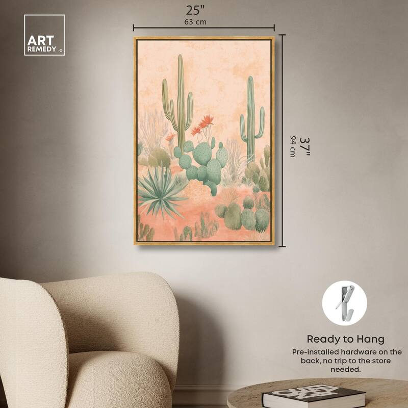 Cactus Ballet Canvas by Art Remedy