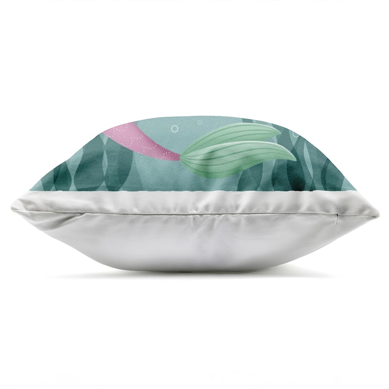 Stupell Mermaid & Fish Friends Printed Outdoor Throw Pillow Design by Sarah Hickman
