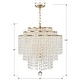 preview thumbnail 6 of 5, Gabrielle 6 Light Antique Gold Chandelier - 22'' W x 25'' H