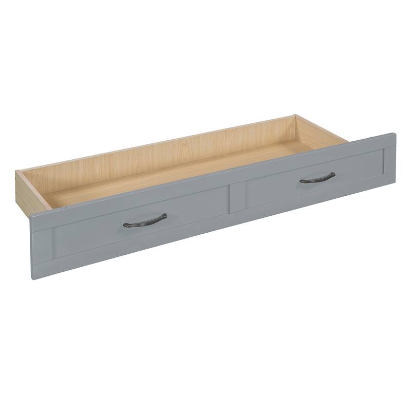 Folding Murphy Bed Wall Cube Cabinet Convertible Platform Bed with Large Drawers and USB Charging Port, Space-Saving Bed
