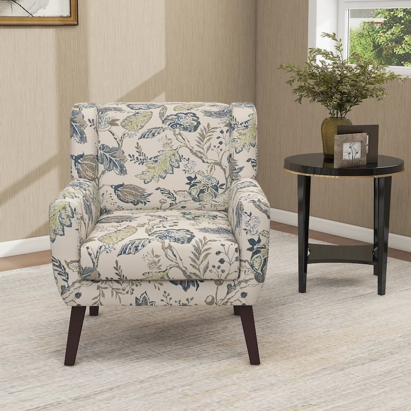 Modern Accent Armchair Comfy Accent Chair For Living Room/Bedroom - Single - Pattern LEAF