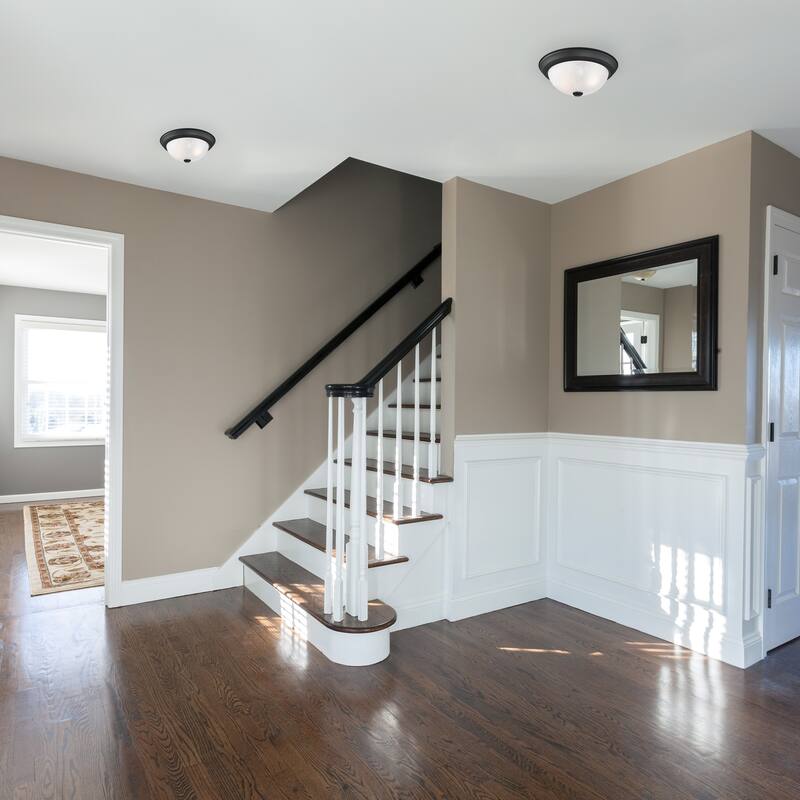 Design House Traditional 2 Pack 2-Light Indoor Dimmable Ceiling Light - Matte Black