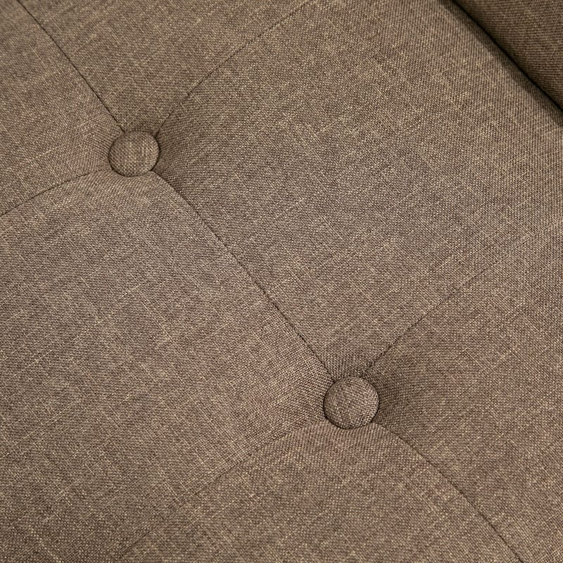 HOMCOM Modern Button Tufted Sitting Bench/Accent Fabric Upholstered Ottoman for Bedroom or Living Room