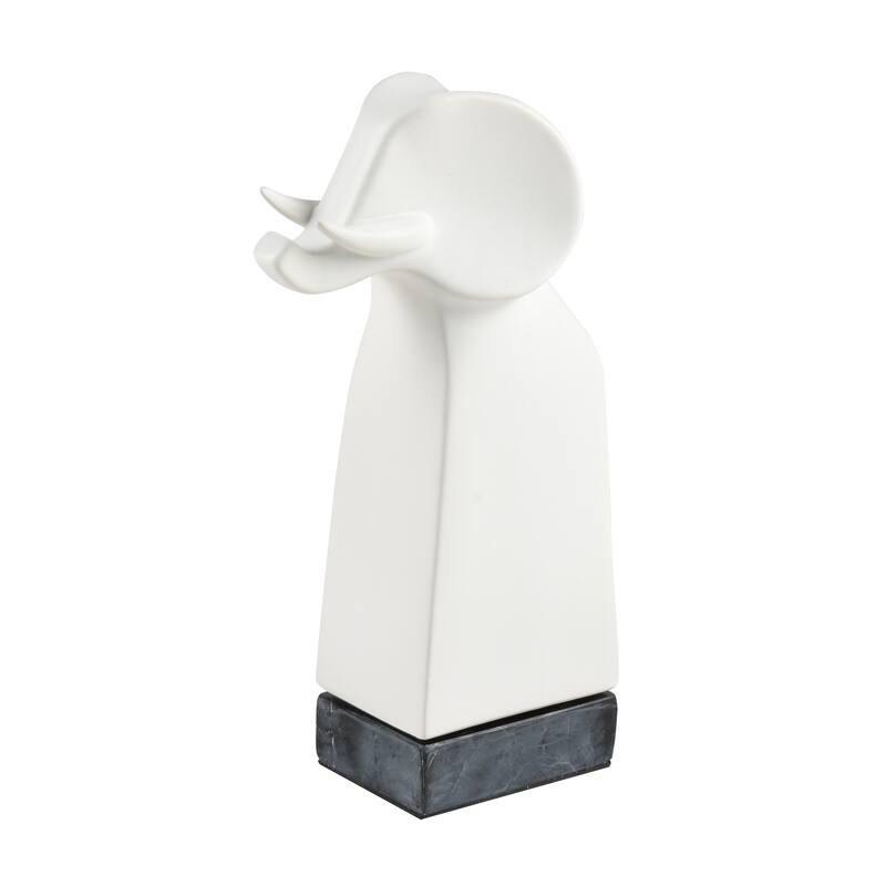 Elk Home Serengeti Matte White Earthenware Sculpture