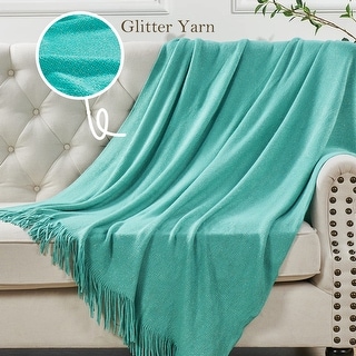 Light turquoise sales throw blanket