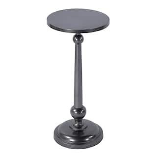 Sterling 10 in. W Round All Metal Pedestal Base End Table