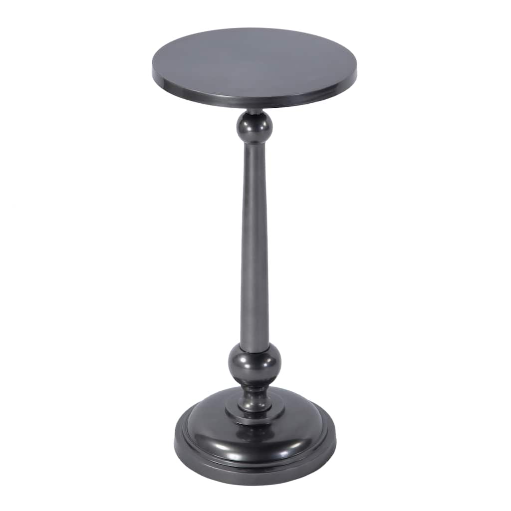 Sterling 10 in. W Round All Metal Pedestal Base End Table