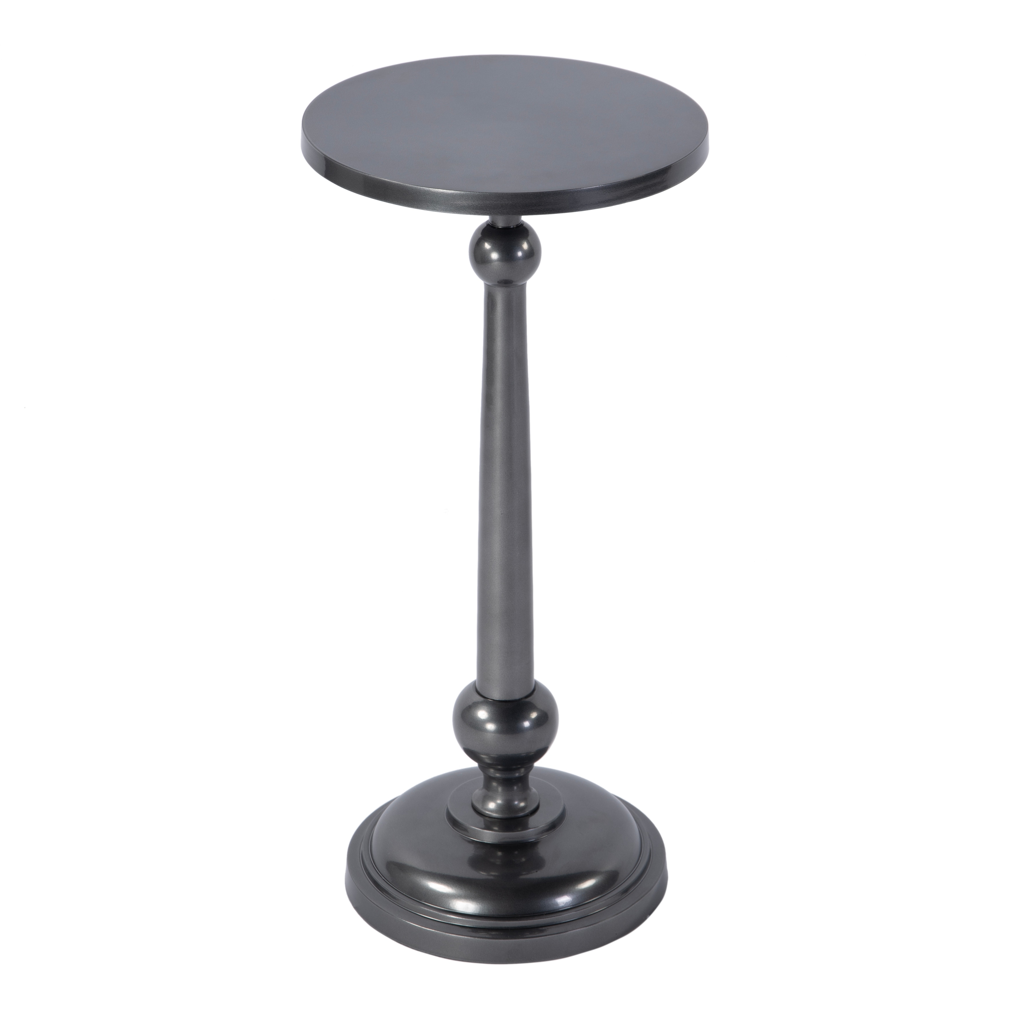 Sterling 10 in. W Round All Metal Pedestal Base End Table