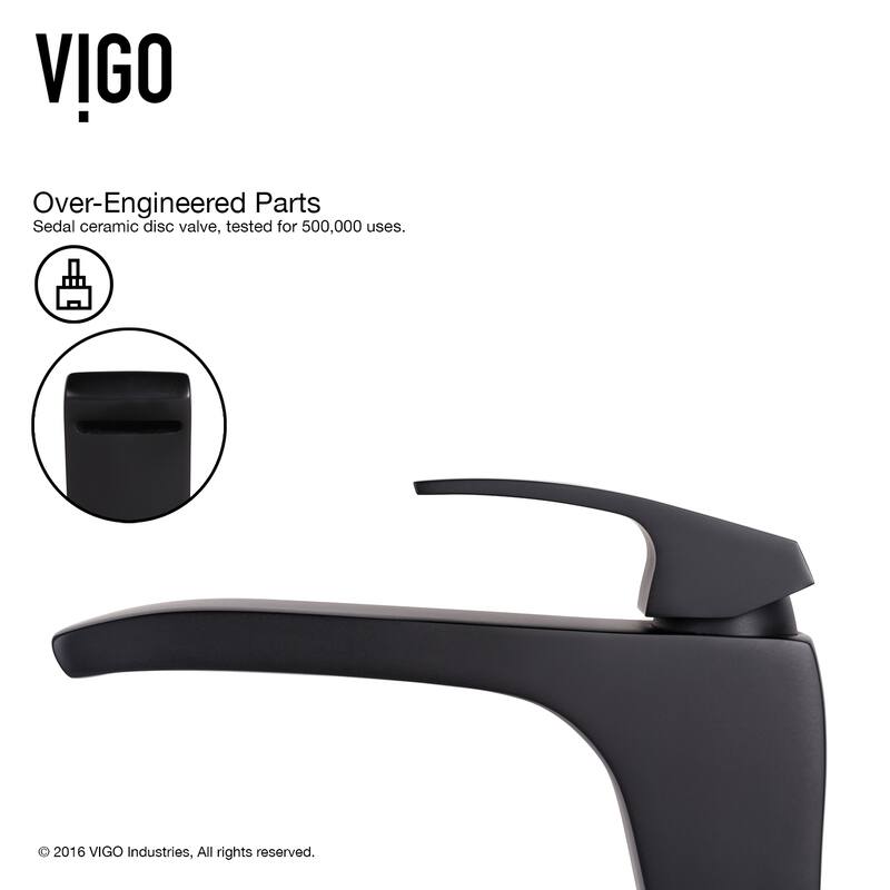 VIGO Giovanni 17"L x 17"W Glass Vessel Sink and Blackstonian 12"H Faucet Set