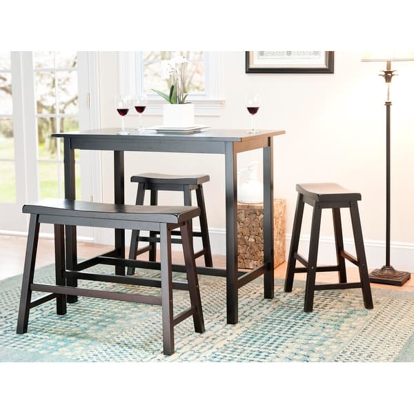 slide 2 of 4, SAFAVIEH Bistro 4-piece Counter-Height Bench and Stool Pub Set - 24" x 44" x 36"