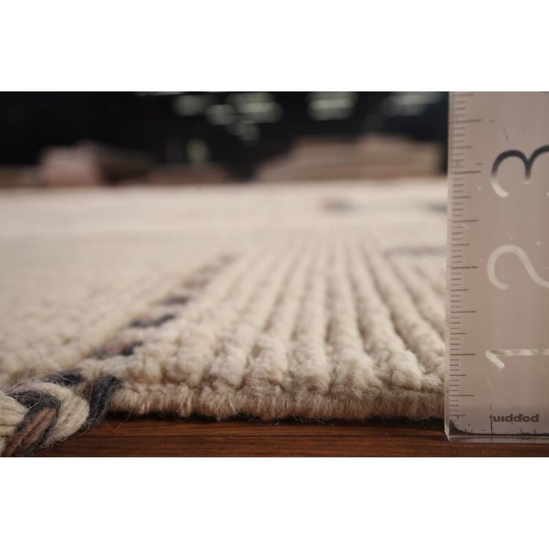 All-Over Abstract Moroccan Large Oriental Rug Handmade Wool Carpet - 9'11"x 14'5"