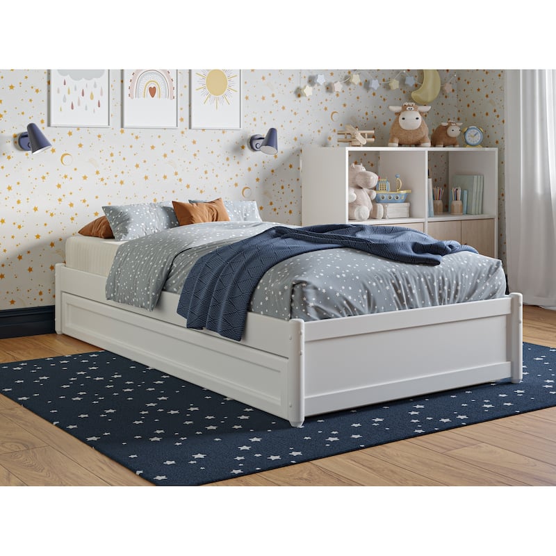 Barcelona Panel Platform Bed with Twin Trundle