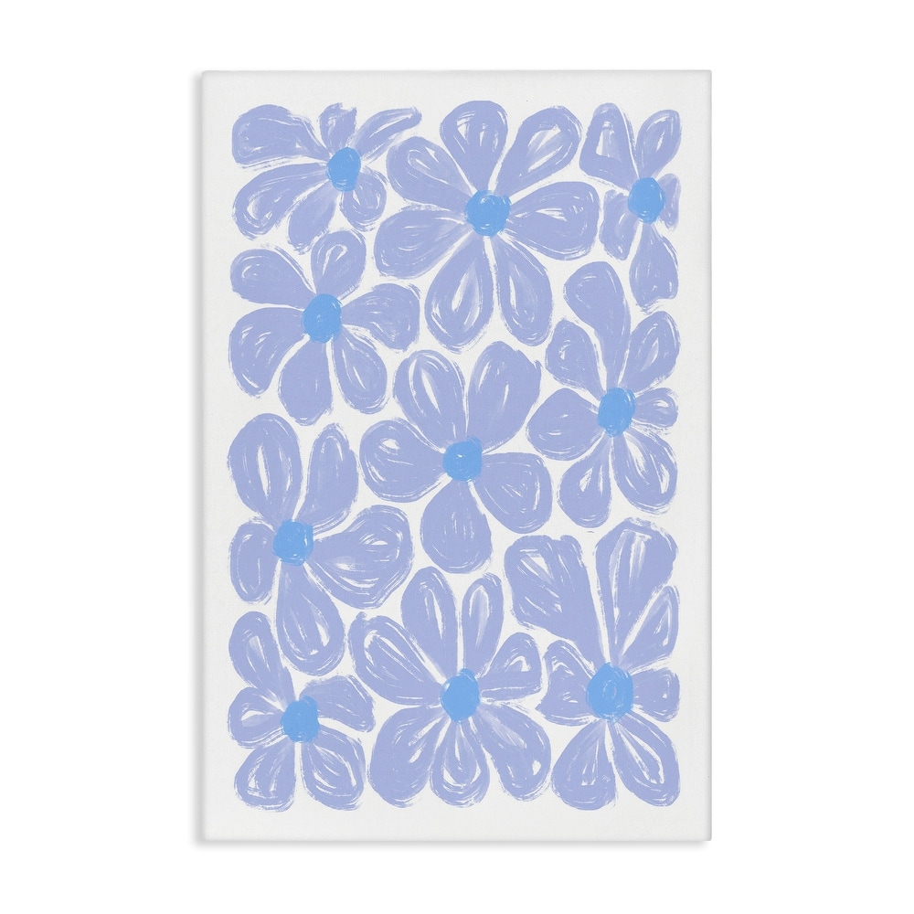 Stupell Blue Blooms Patterned Canvas Wall Art Design By Martina Pavlova