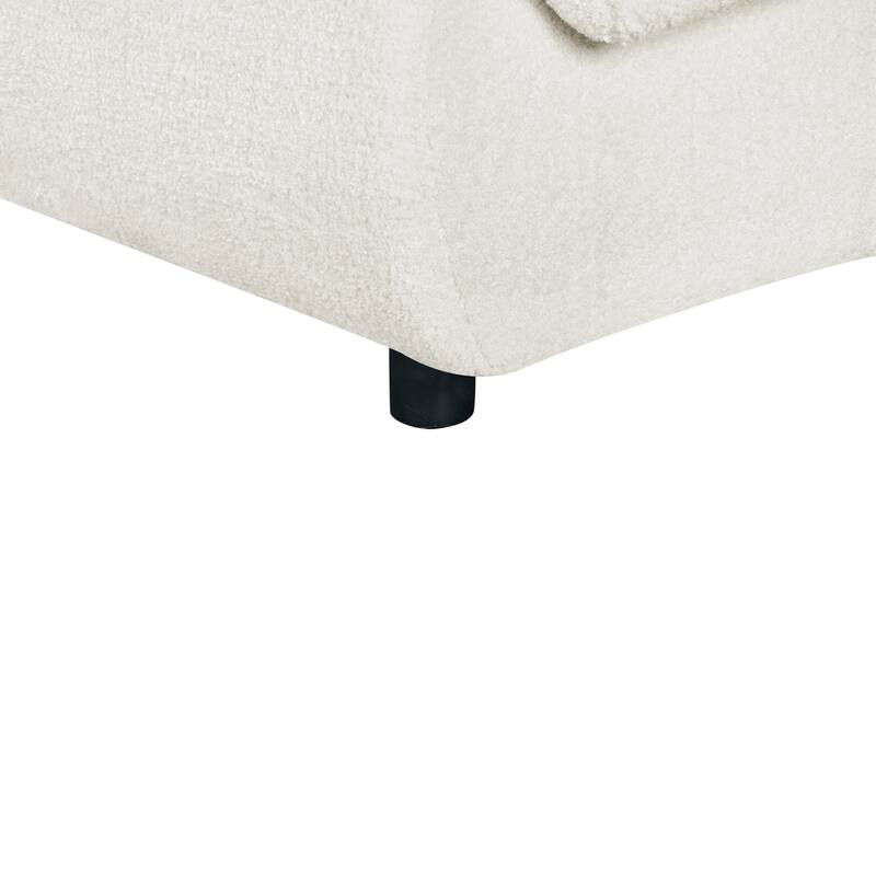 98.5" Curved Sofa for Living Room, Modern Upholstered Fabric Curved Couch with Armrests, 3 Seater Couch for Apartment, Office