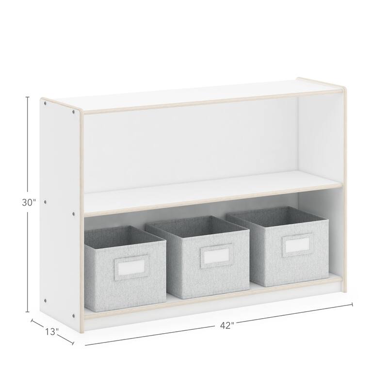Guidecraft EdQ Essentials Two Shelf Open Storage 30''