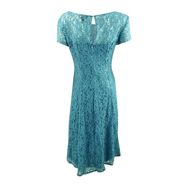 sequin lace midi dress
