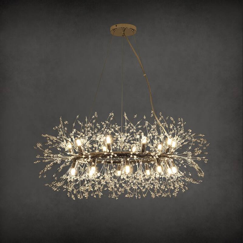 12/20-Light Modern Firework Dandelion Crystal Chandelier(Bulb Included)