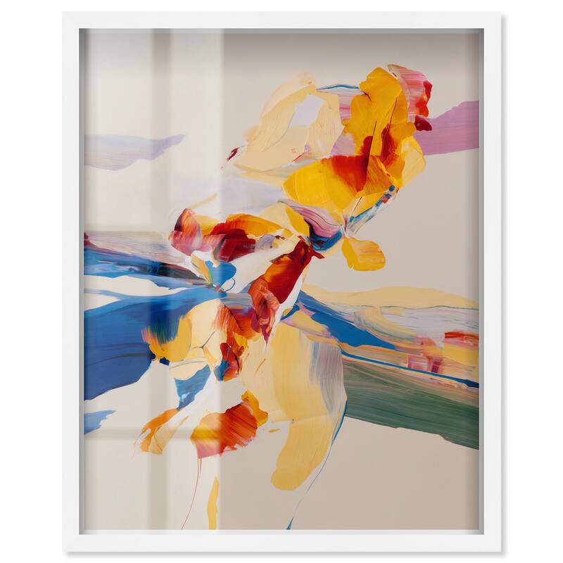 Flippant Bloom III Shadowbox by Art Remedy - White - 16" x 20"