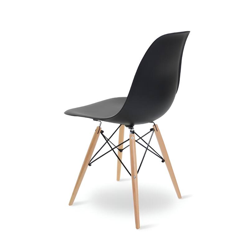 Modern Eiffel Dining Chair in Wood Base (Set of 4)