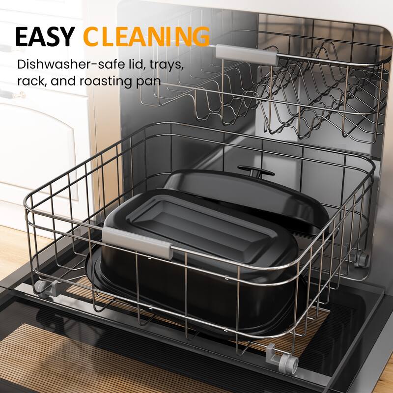 Roaster Oven, Electric Roaster with 3 Compartments